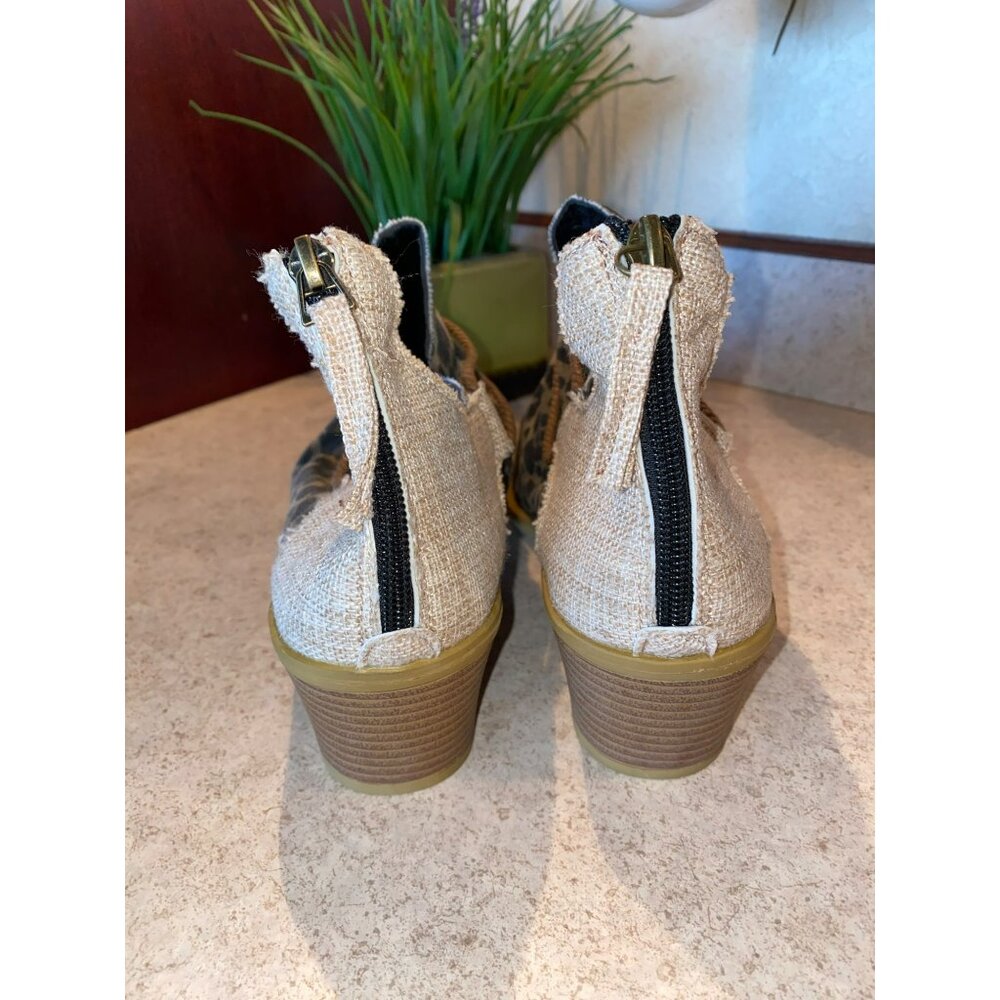 New LEOPARD CHUNKY HEEL BOOTS Size 9 - Picture 6 of 8